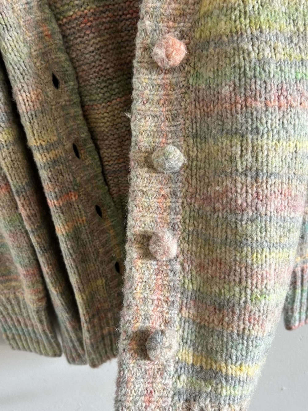 LoveShackFancy Wilford Boyfriend Cardigan Sweater | Autumn Rainbow Size X-Small - Picture 10 of 16